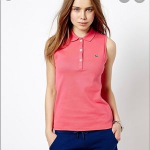 Lacoste sleeveless tennis polo shirt